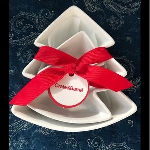Crate and barrel Christmas ramekins